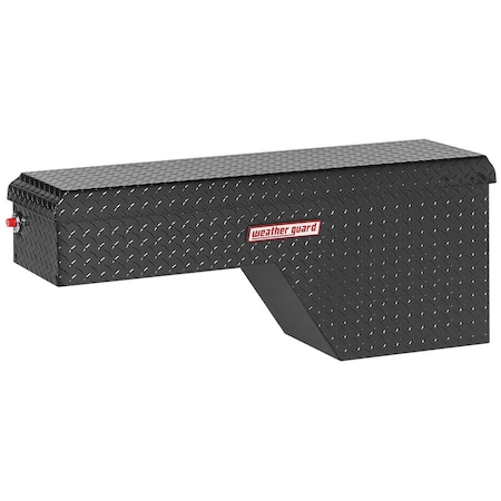 Weather Guard TOOL BOX WheelWell Single Lid Diamond Tread Black Aluminum 4634 Inch Length x 131 173-5-01